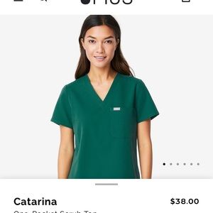 FIGS Green Katarina Scrub Top